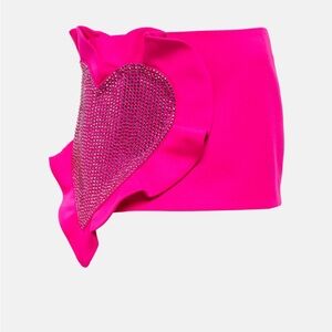 Area Heart Ruffle Mini Skirt